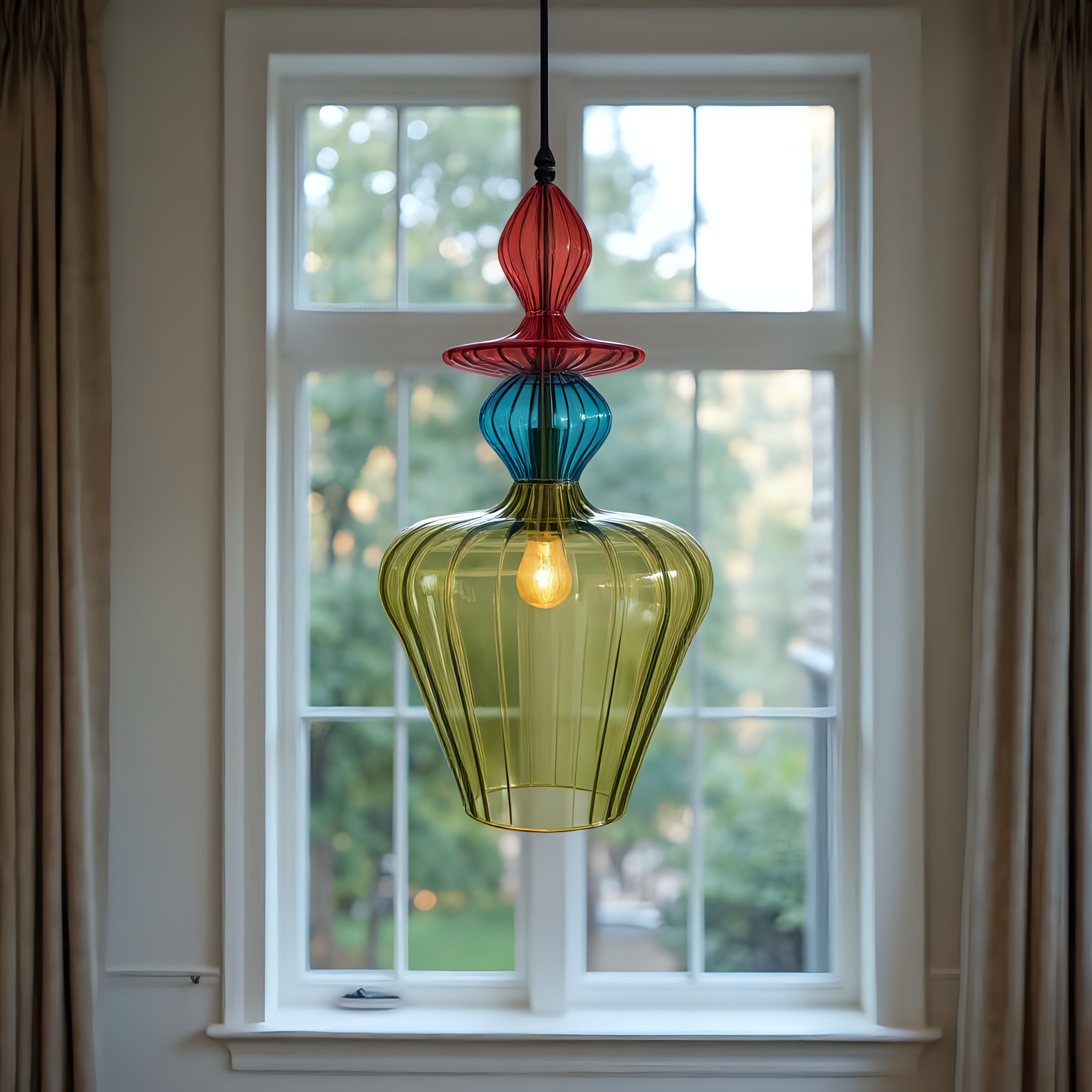 Luxury Blown Glass Pendant Light